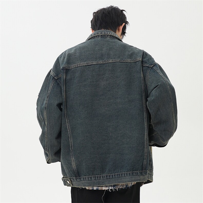 《现货主推》春季破洞牛仔夹克外套GXX03-P80控118,男装夹克,电商C303