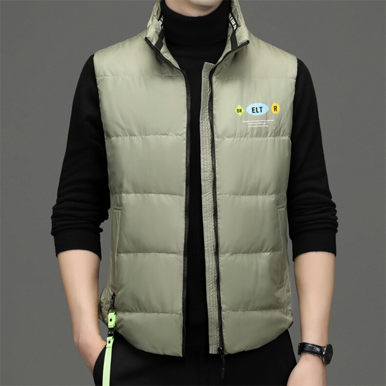 CSMJ79001钱塘2020-2中年男士时尚休闲简约冬季厚款羽绒马甲P117图片