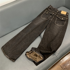 xz905-Z052#P65美式高街宽松阔腿牛仔裤，男装牛仔裤，星座905