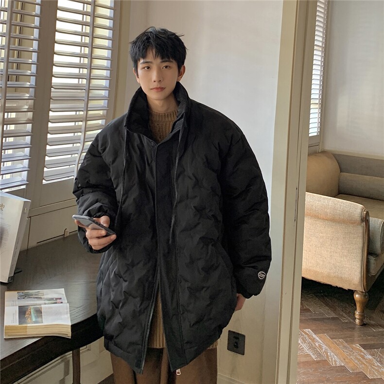 1定制面料棉衣男港风半高领棉服男外套男8707P125控168,男装棉衣,星座226-2