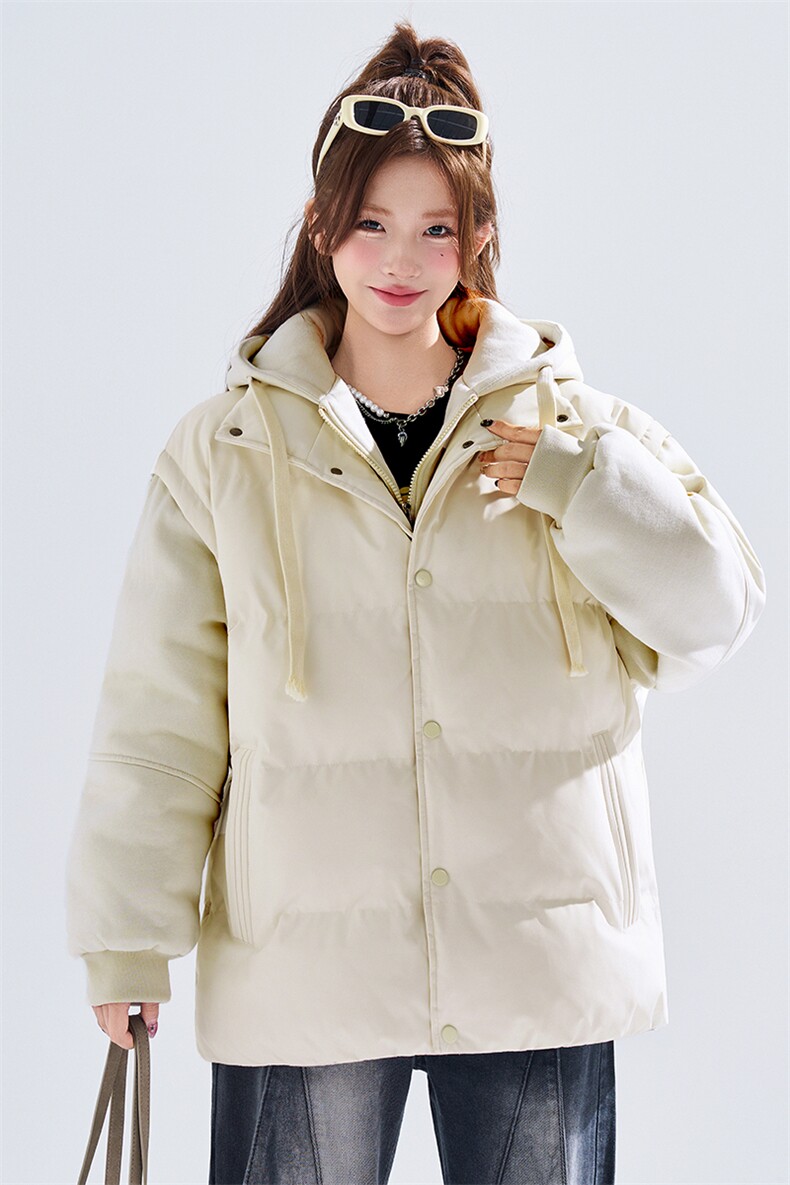 新款冬季羽绒棉服棉袄连帽假两件韩版宽松外套A436-2511-P85,男装棉衣,电商A436