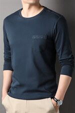 G2617男式2023年秋季新款T恤衫男长袖圆领青年休闲体恤P55，男装T恤，电商B360