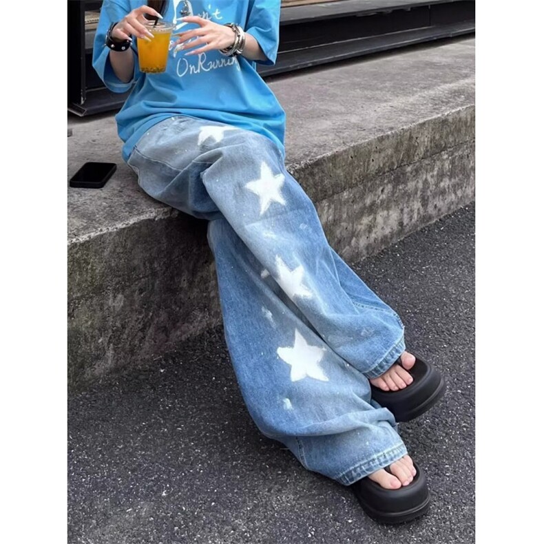 长裤春季新品时尚装水洗软牛仔裤高街星星牛仔裤潮NB199,男装牛仔裤,星座1116A（原606A-3）