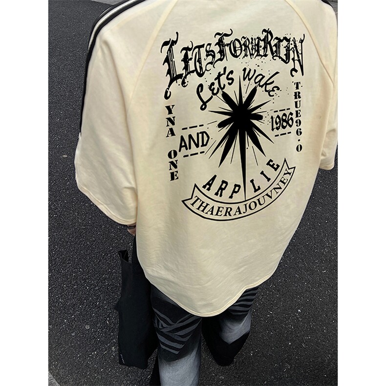 量大优供抖音视频支持得物品质配合二开美式三条杠短袖t恤ZD185,男装T恤,电商A486