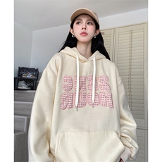 QC5192-TP45控价68贴布绣卫衣情侣连帽大码美式潮流帽衫男女，男装卫衣，电商A102-1