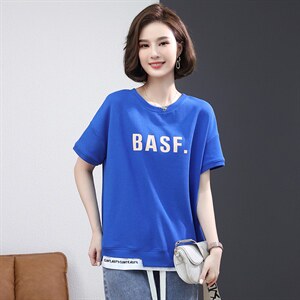 2022夏装装新款彩色卫衣女韩版宽松中长款圆领气质休闲简约上衣图片