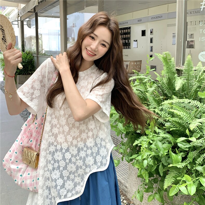 大货已出蕾丝罩衫阔腿裤两件套2C090-8851-P160-K238,女装套装/套裙,2C090