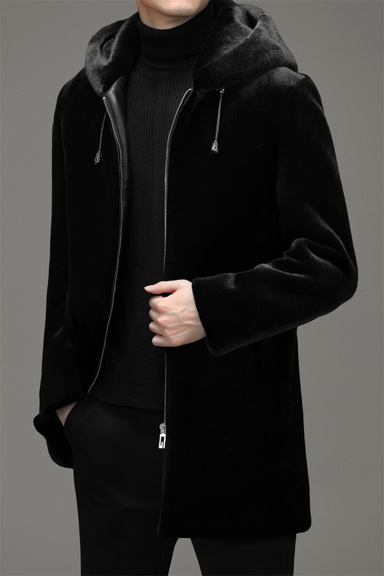 冬季卡貂绒休闲外套男厚款中青年男时尚夹克爸爸装DFL8913-P275,男装夹克,电商B212（原钱塘6029）