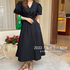 夏季露背连衣裙，女装连衣裙，6·9衣社