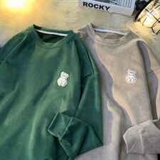 小熊内衬重磅卫衣男麂皮绒加绒加厚秋冬保暖内衣打底衫长袖t恤，男装卫衣，星座809A(原222-1)
