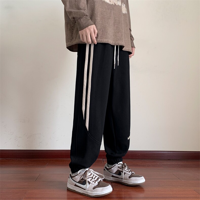 卫裤男生春秋季百搭休闲长裤运动宽松束脚裤潮牌裤子K0368-P43,男装休闲裤,星座308B-1