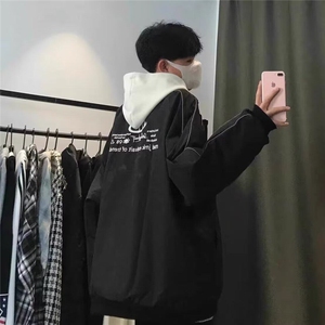 【有货】DJKG70-P60网红同款美式字母反光条夹克外套男女宽松潮