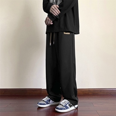 裤子男秋季高街vibe潮美式长裤宽松直筒阔腿裤男生休闲裤QK17-P32，男装休闲裤，星座1008-1