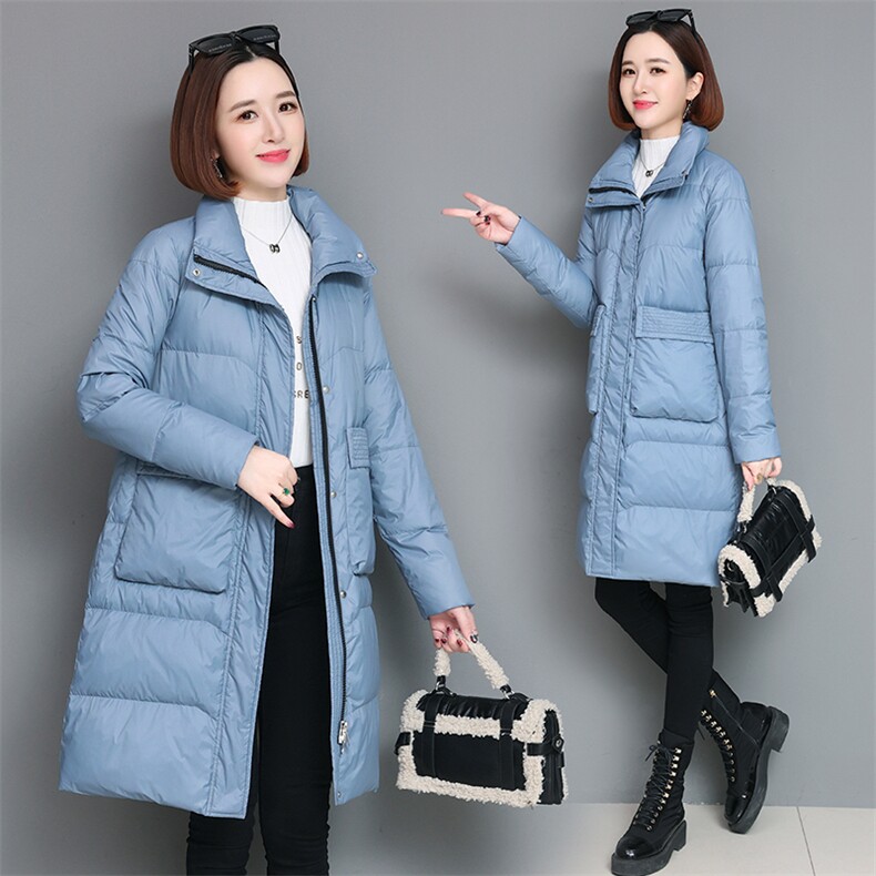 2021新款时尚中长款羽绒服修身显瘦保暖外套,女装羽绒服,依恋蒂丝
