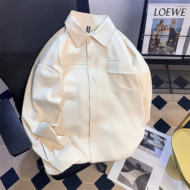 潮流vibe韩版痞帅衬衣外套男美式2249/P45，男装衬衫，星座506B