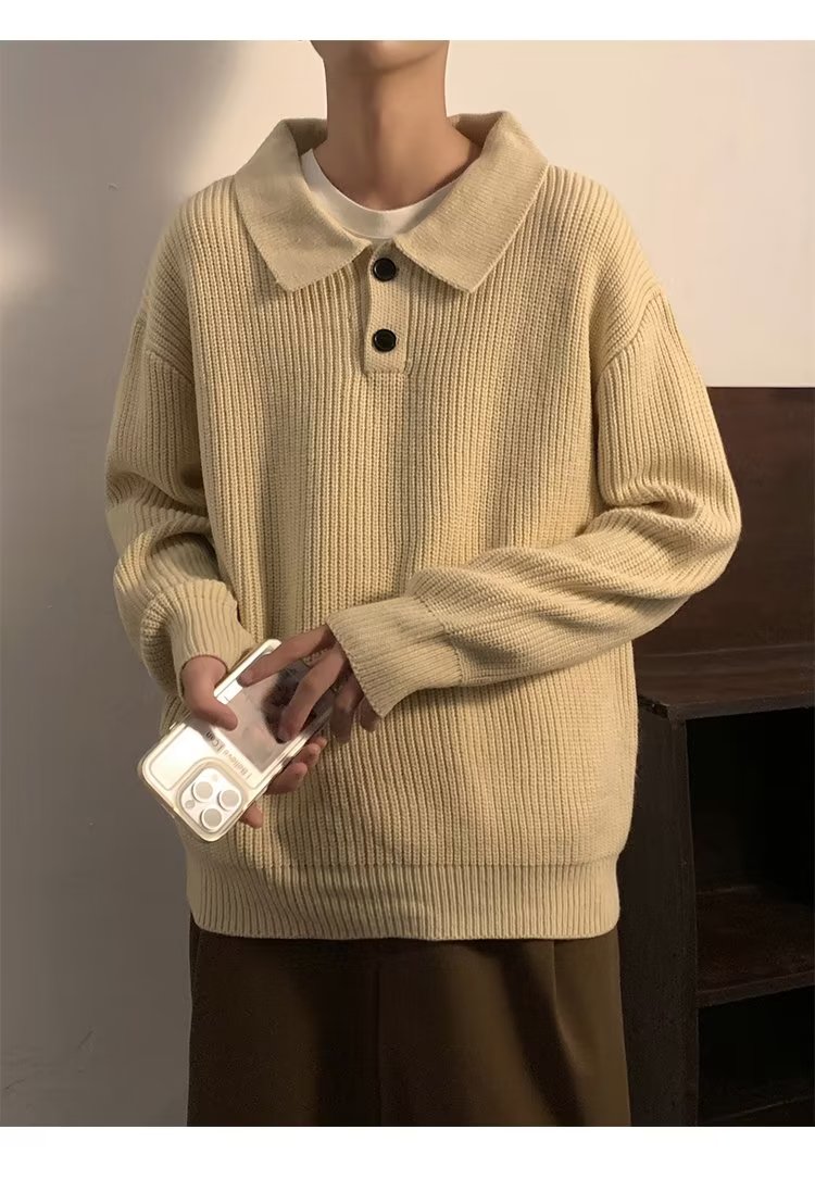 美式polo领毛衣男秋冬款潮牌复古宽松慵懒针织衫外套潮PW01-P45,男装针织衫/毛衣,星座1008