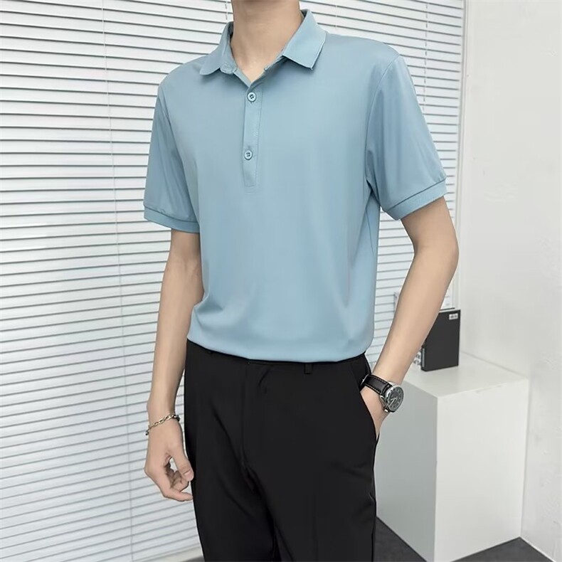 polo衫男短袖T恤翻领夏季男款半袖衣服男士有领韩版立领体恤PL07,男装T恤,星座1116A-2（原606A-1）