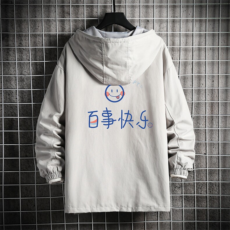 JK41183-P85 加棉款-P115 纯棉连帽夹克男士大码工装夹克男 网格图片