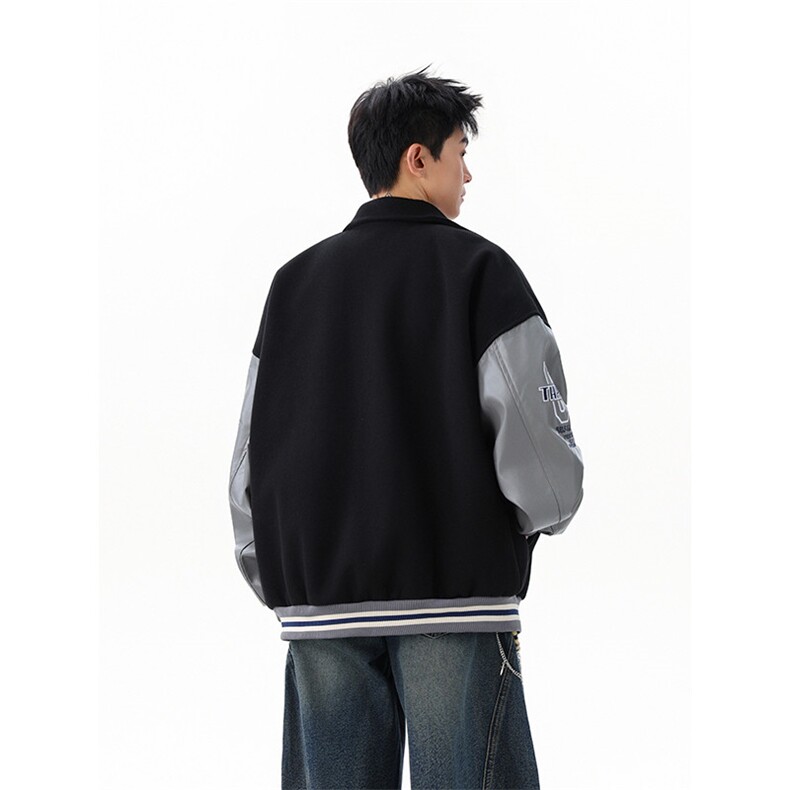 重磅毛巾绣撞色翻领夹克棒球服WT2558-P90-控158,男装夹克,星座609