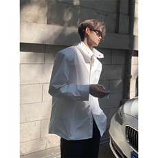 高品质斜口袋垫肩衬衫长袖衬衣CS738特P37，男装衬衫，星座908-1