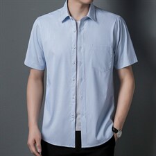 DN62220限价98元男士2023夏短袖衬衫商务休闲修身衬衣P60，男装衬衫，电商B360