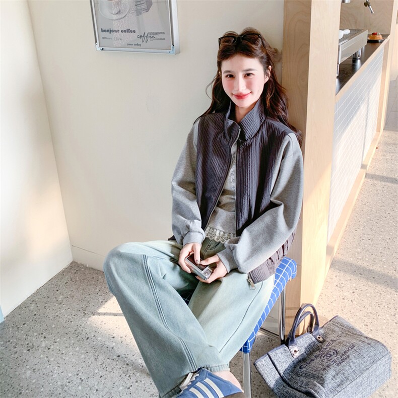 新品大货好数据假两件外套6825-P165控248,女装短外套,2C196