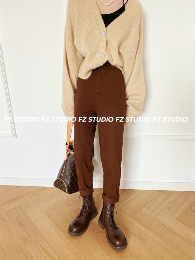 【现货】收脚休闲裤，女装休闲裤，F/TU