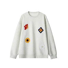 2026新款350g重磅华棉小众设计感花卉刺绣卫衣男W24583-特P30控65，男装卫衣，电商A001-1