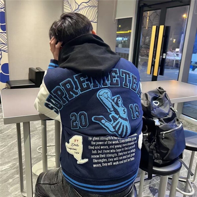 【有货】DM407-特批68网红同款纽约限定棒球服vibe潮流夹克外套图片