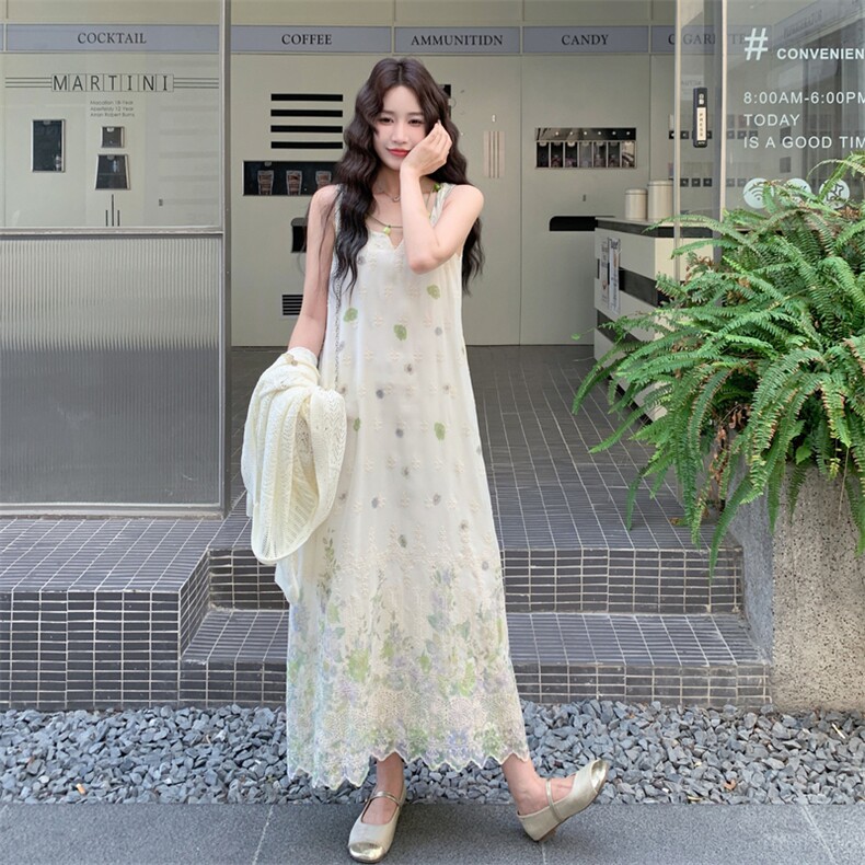 26春新款现-法式度假风针织无袖连衣裙套装2630-P190K308,女装套装/套裙,2B190