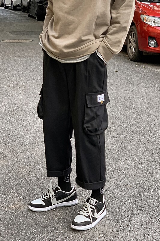 秋冬男潮牌日系百搭工装裤直筒宽松休闲长裤港风2020K535-P35,男装休闲裤,星座610（原A335）