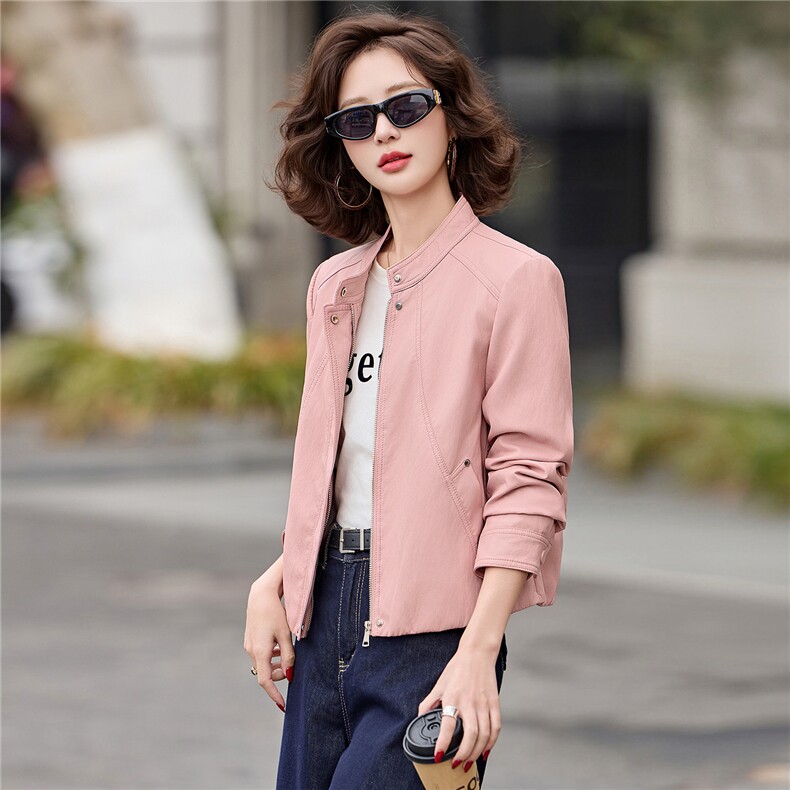 2026年春季新款现货时尚潮流皮衣外套机车服女装,女装皮衣,臻衣坊