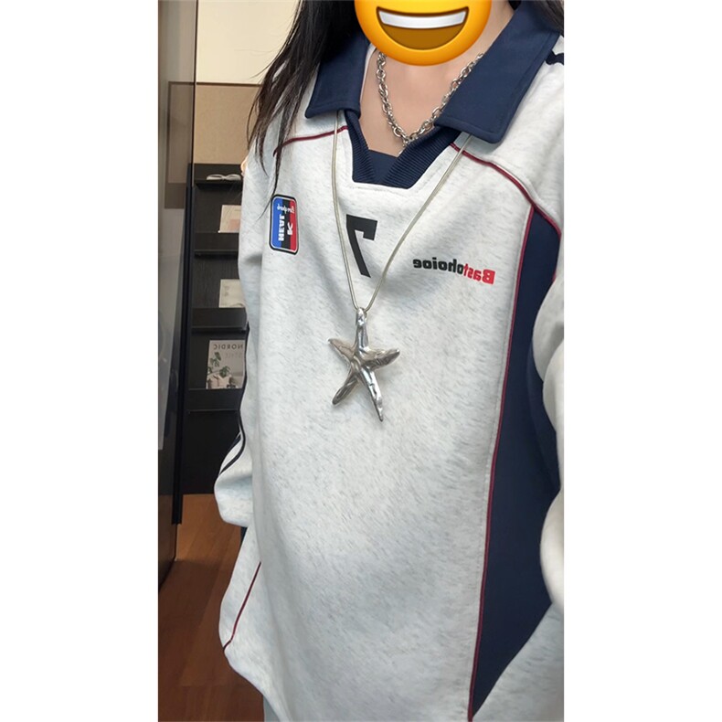美式潮牌翻领卫衣男女 cp214-特p55图片