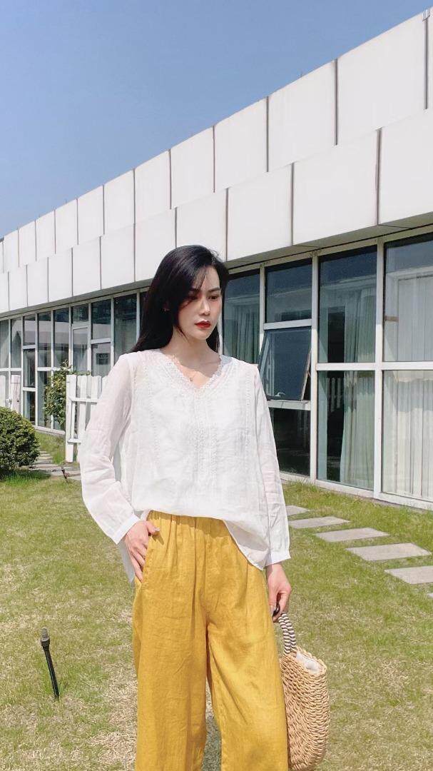 纯苎连衣裙小衫裤子裙子衬衣 时尚风 风淑女风休闲风，女装连衣裙，川哲