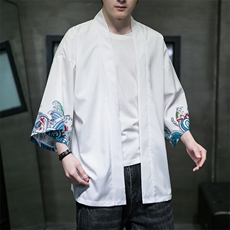 抖音直播风夏季七分袖冰丝防晒服男披风半袖开衫A203-999P40，男装防晒衣，星座815（原A203）