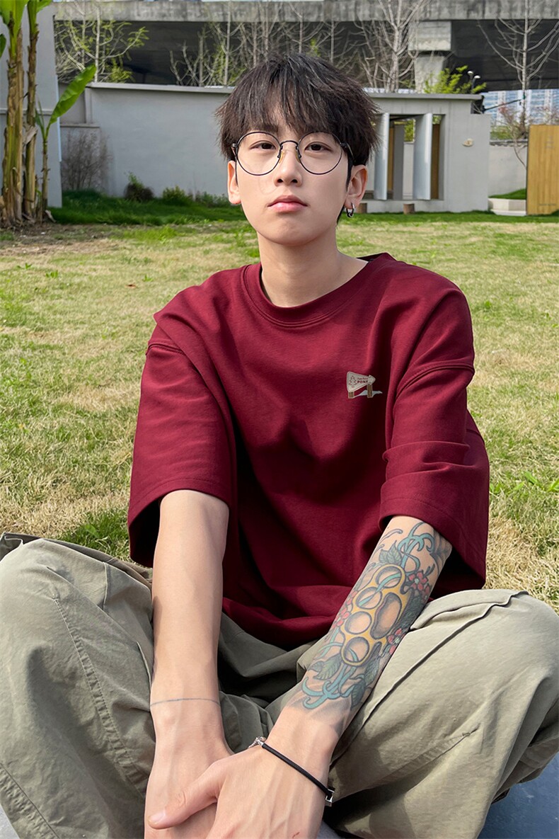 230g重磅纯棉!夏季短袖t恤男半袖男XT451-P25,男装T恤,电商B371