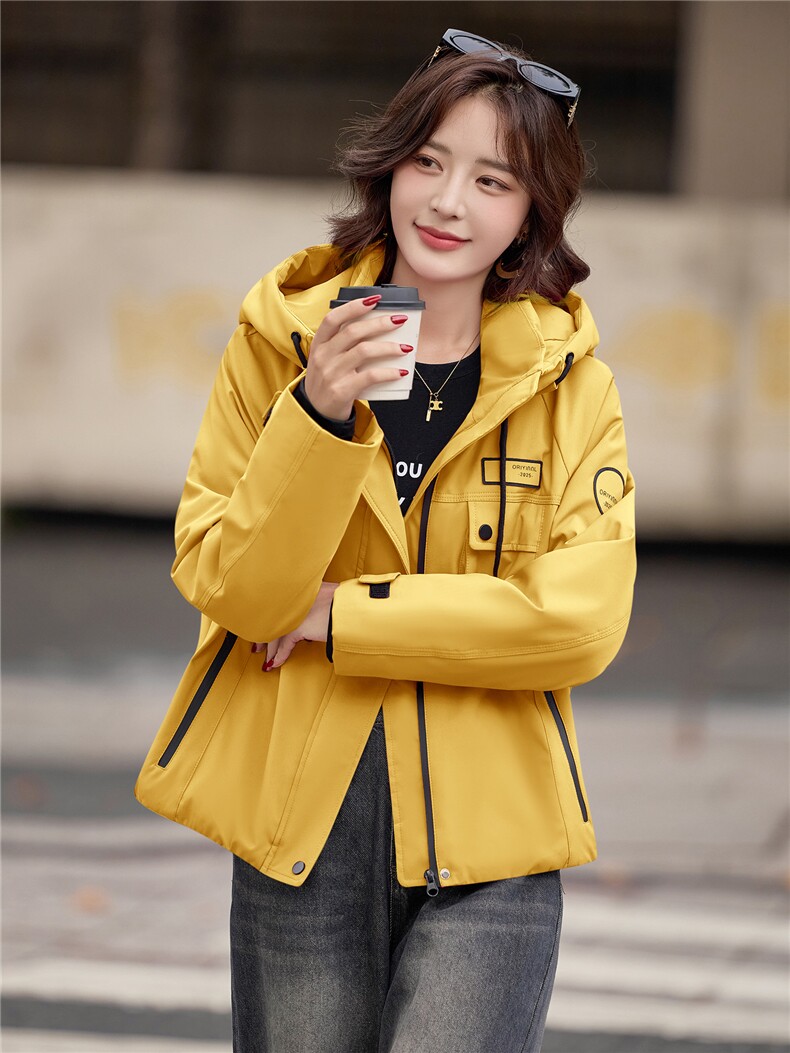 （现货）2025冬装新款简约时尚休闲连帽加绒派克服外套,女装派克服,难舍钰依