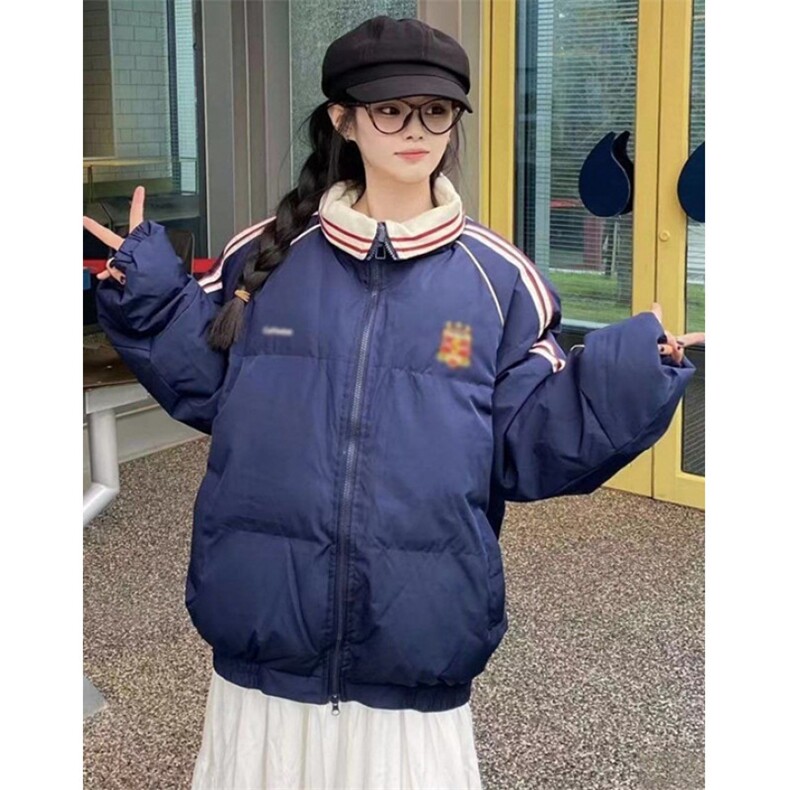 新款棉服女冬季复古藏青色宽松学院风休闲百搭外套M9003,男装棉衣,星座1116A（原606A-3）