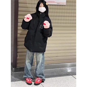 1506-1/GMF010/P69小个中生宽松不臃肿立领棉衣外套图片