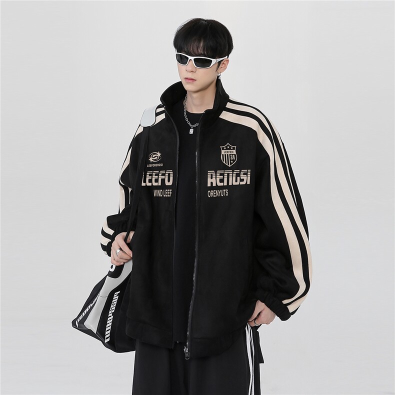 现货外套男秋季款鹿皮绒美式情侣休闲运动夹克棒球服jJK306-P68,男装夹克,电商C307
