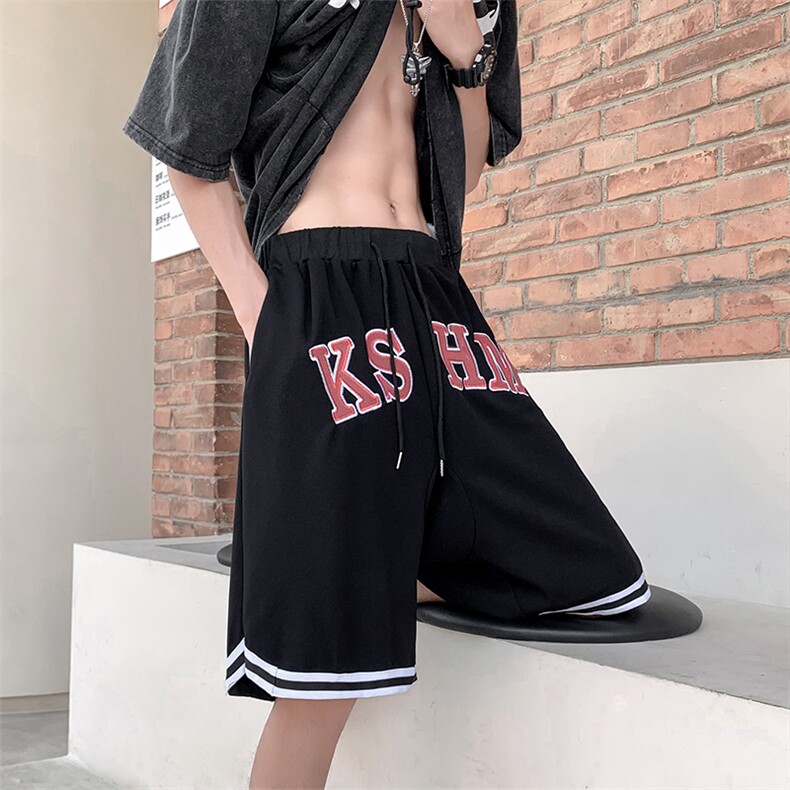 潮美式潮牌运动裤短裤男2023夏季潮流薄款休闲裤K3367-P26,男装休闲裤,星座512-2