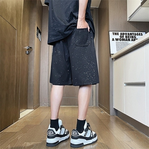 高品质重磅320克华棉 夏季满天星短裤 抖音得物二开男女五分裤P25图片