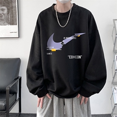 麂皮绒卫衣男大码重磅长袖t恤男JW81259-P35，男装卫衣，电商A040