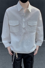 美式高街潮流休闲上衣宽松衬衫A086-CS2213-P35，男装衬衫，电商基地A086