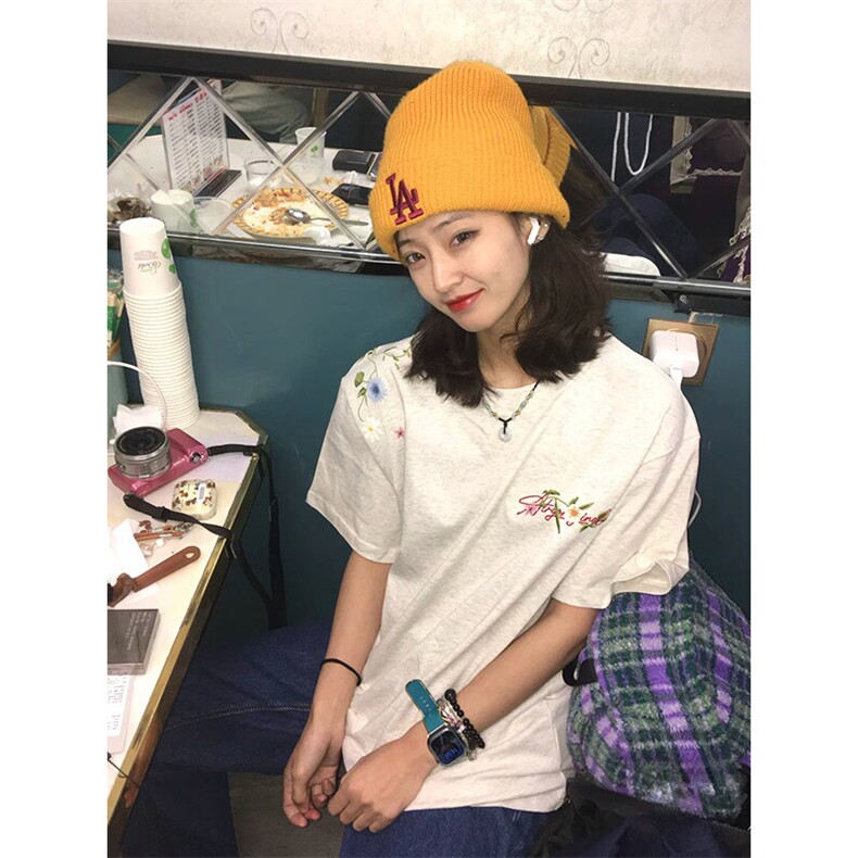 万针全刺绣工艺抖音得物高品质260克重磅纯棉双纱美式高街短袖T恤,男装T恤,电商A486-1