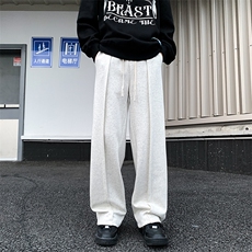 2024春季新款宽松直筒休闲裤垂感卫裤阔腿裤痞帅现货K7670-P35，男装休闲裤，星座512-3