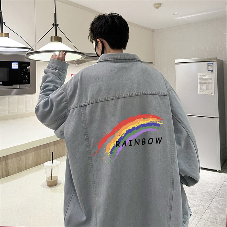 牛仔夹克男大码牛仔外套男茄克 NJ77064-P60加绒款-P75图片