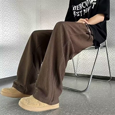 褶皱休闲裤子男春秋新款美式街头阔腿裤帅气宽松拖地长裤，男装休闲裤，星座410-6（原星座1304-1）