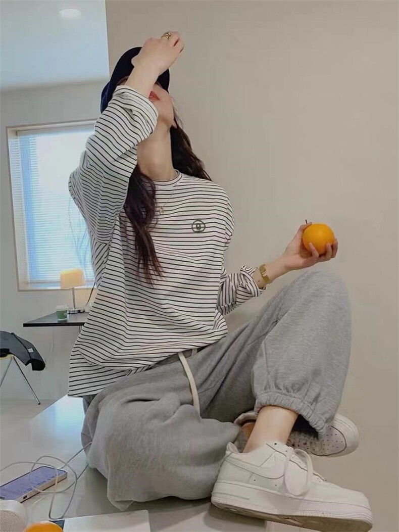 【现货】条纹长袖T，其它，DAP