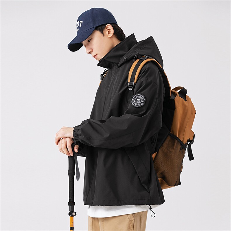 秋季拼接男士休闲工装夹克男户外男士外套潮流款A266-JK9236-P80，男装夹克，电商A266